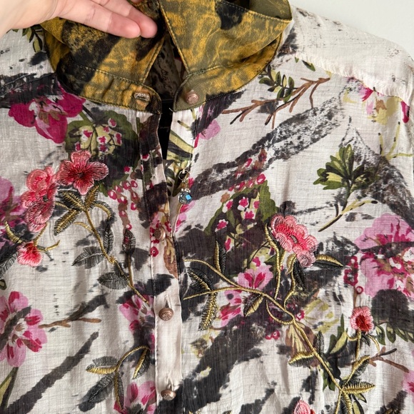 Aratta Silent Journey Meant To Keep Shirt Tunic Women’s Size Medium FLAWED - Picture 9 of 16